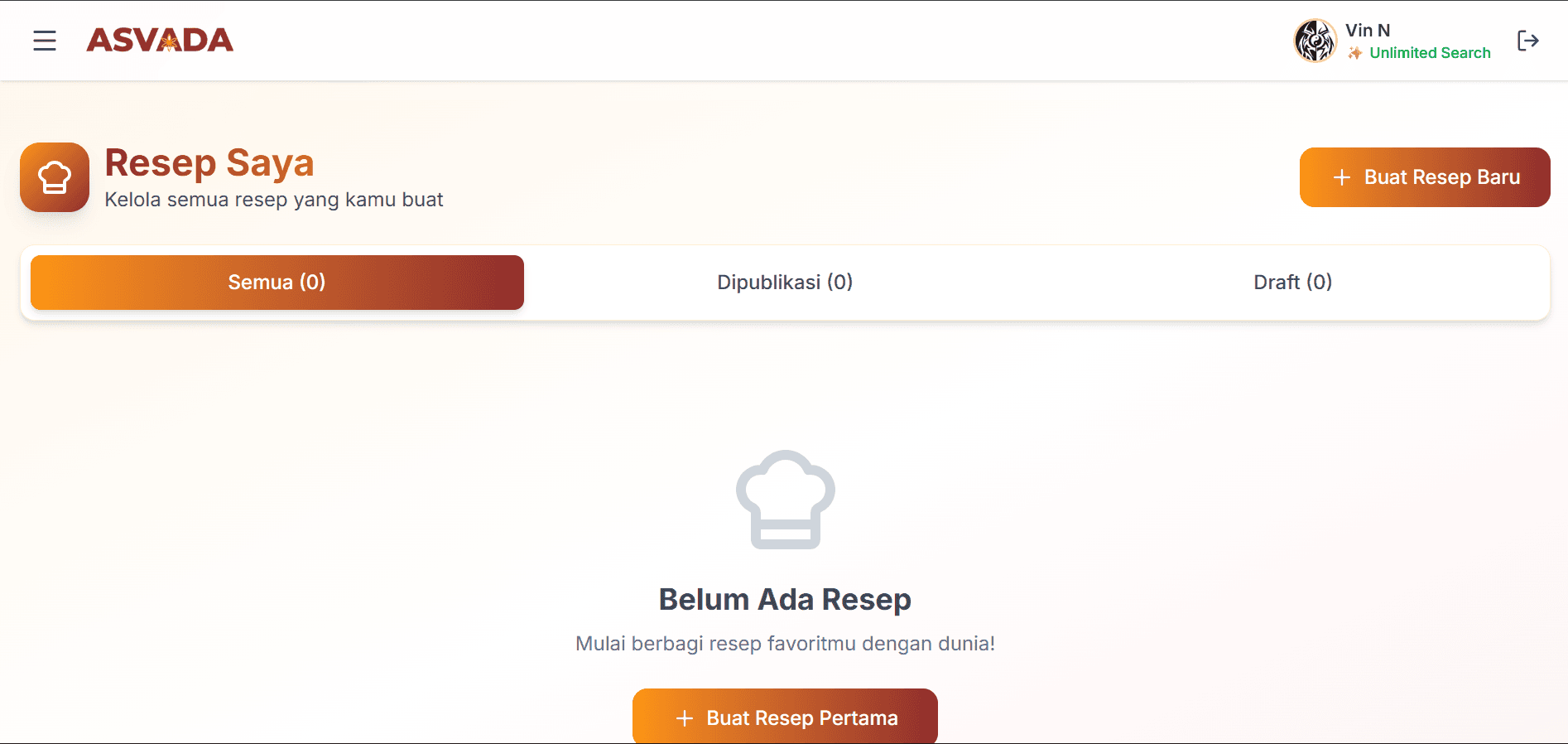 Asvada: Food Recommendation — screenshot 2